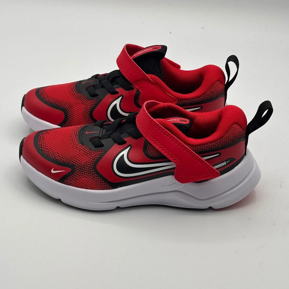 Nike Cosmic Runner Shoes Kids Size 11C University Red White Black HM4400-601